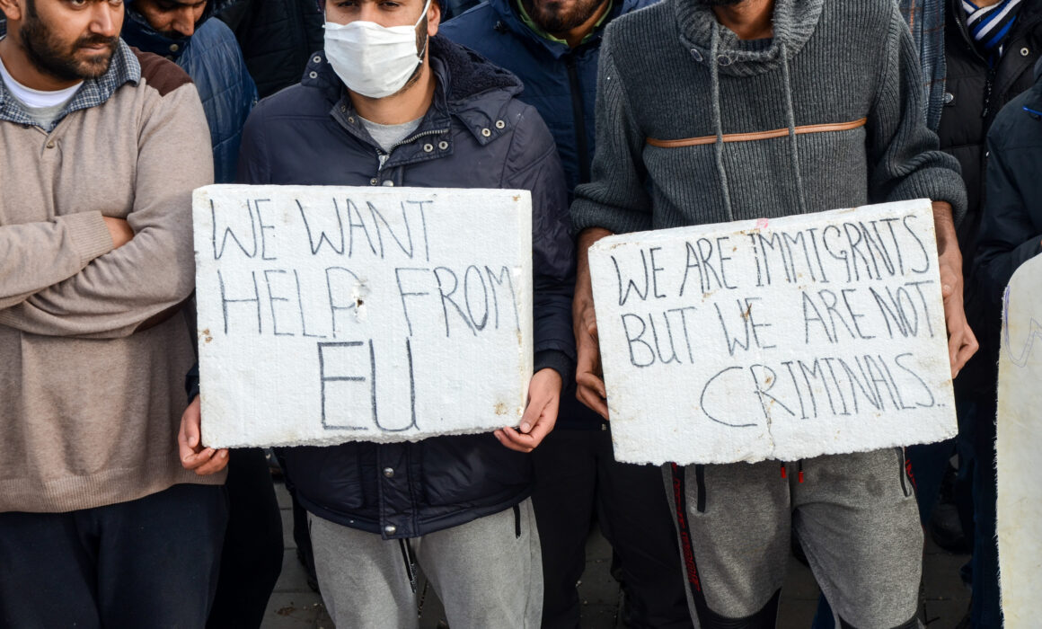 Bihac,,Bosnia,And,Herzegovina,04,Jan,2021:,Refugees,Protest,Against