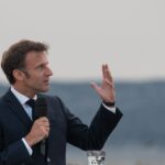 Marseille,,France, ,27 05 2023:,Emmanuel,Macron,Delivers,A,Speech,At